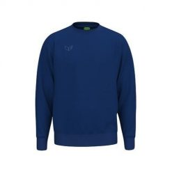 Bluza Erima Premia. Niebieskie bluzy Erima, m, bez wzorów, z bawełny, bez kaptura. Za 293.35 zł.