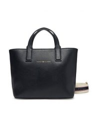 Tommy Hilfiger Torebka AW0AW17448 Granatowy. Niebieskie shopper TOMMY HILFIGER, bez wzorów, ze skóry, bez dodatków. Za 559.99 zł.