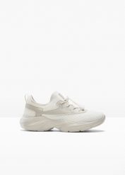 Sneakersy chunky. Brązowe obuwie sportowe bonprix, bez zapięcia. Za 59.99 zł.
