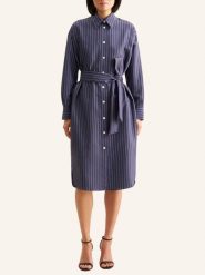 Seidensticker Sukienka w kolorze granatowo-białym rozmiar: 40. Białe sukienki Seidensticker, na co dzień, bez wzorów, z tkaniny, bez kołnierzyka, bez ramiączek, midi, proste. Za 199.03 zł.