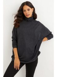 Cool and sexy Bluzka w kolorze antracytowym rozmiar: S. Czarne bluzki Cool and sexy, s, bez wzorów, bez ramiączek. Za 48.05 zł.