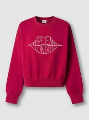 Pepe Jeans Bluza "Bernis" w kolorze czerwonym rozmiar: XS. Czerwone bluzy Pepe Jeans, xs, bez wzorów, z bawełny, bez kaptura. Za 195.99 zł.