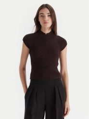 TWINSET Bluzka 252TT3550 Brązowy Regular Fit. Brązowe bluzki Twinset, xl, bez wzorów, z wiskozy, bez kołnierzyka, bez ramiączek. Za 529.99 zł.
