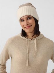 Zwillingsherz Kaszmirowa czapka beanie w kolorze beżowym rozmiar: onesize. Brązowe czapki Zwillingsherz, bez wzorów, z kaszmiru. Za 193.70 zł.