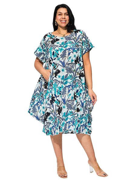 Aller Simplement Sukienka w kolorze biało-niebieskim rozmiar: 46/48. Białe sukienki Aller Simplement, na co dzień, bez wzorów, z bawełny, klasyczne, z asymetrycznym kołnierzem, bez ramiączek, midi, asymetryczne. Za 118.84 zł.