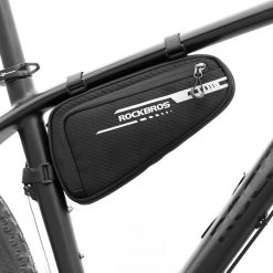 Sakwa rowerowa pod ramę Rockbros 1,2L trójkątna. Czarne torebki klasyczne ROCKBROS, bez wzorów, bez dodatków. Za 69.99 zł.