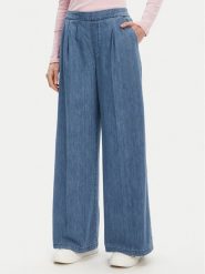 United Colors Of Benetton Spodnie palazzo 4KOWDF01B Niebieski Wide Leg. Niebieskie spodnie materiałowe United Colors of Benetton, m, bez wzorów, z bawełny. Za 219.99 zł.