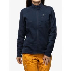 Bluza rozpinana damska Haglofs Buteo Mid Jacket. Niebieskie bluzy Haglöfs, bez wzorów, bez kaptura. Za 235.99 zł.