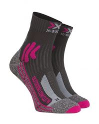 Skarpety trekkingowe damskie X-Socks Trek Outdoor Low Cut 4.0. Czerwone skarpety X Socks, bez wzorów, z materiału. Za 60.00 zł.