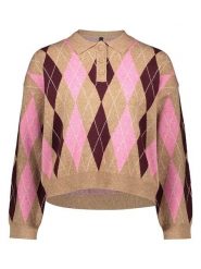 ONLY Sweter w kolorze jasnoróżowo-fioletowo-jasnobrązowym rozmiar: S. Brązowe swetry Only, s, bez wzorów, z materiału, bez ramiączek. Za 104.99 zł.