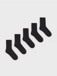 Długie skarpetki 5 pack - czarny. Czarne skarpety Reserved, bez wzorów. Za 49.99 zł.