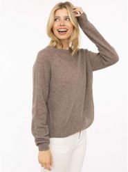 Zwillingsherz Kaszmirowy sweter w kolorze beżowym rozmiar: M. Brązowe swetry Zwillingsherz, m, bez wzorów, z kaszmiru, bez ramiączek. Za 474.95 zł.