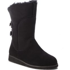 Buty EMU AUSTRALIA - Anda W11854 Black. Czarne botki EMU Australia, bez wzorów, ze skóry, bez obcasa, bez zapięcia. W wyprzedaży za 409.00 zł.