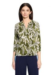 CARTOON Bluzka w kolorze zielono-kremowym rozmiar: 38. Zielone bluzki Cartoon, bez wzorów, bez kołnierzyka, bez ramiączek. Za 126.99 zł.