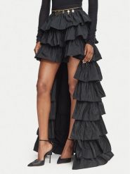 Elisabetta Franchi Spódnica maxi GO-230-67E2-V690 Czarny Regular Fit. Czarne spódnice Elisabetta Franchi, bez wzorów, z syntetyku, maxi. Za 2,949.00 zł.