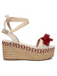 Liu Jo Espadryle Bali 02 SA6085 T6948 Kremowy. Białe espadryle Liu Jo, bez wzorów, z materiału, bez obcasa, bez zapięcia. Za 519.99 zł.
