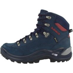 Buty trekkingowe damskie Lowa Renegade Gtx Mid S. Niebieskie obuwie sportowe Lowa, z materiału, za kostkę. Za 819.00 zł.