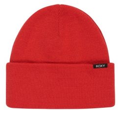 Czapka Roxy. Czerwone czapki Roxy, bez wzorów. Za 59.99 zł.