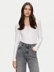 Brave Soul Body LBS-225NOEMIWHTE Biały Regular Fit. Białe body Brave Soul, s, bez wzorów, z wiskozy. Za 39.99 zł.