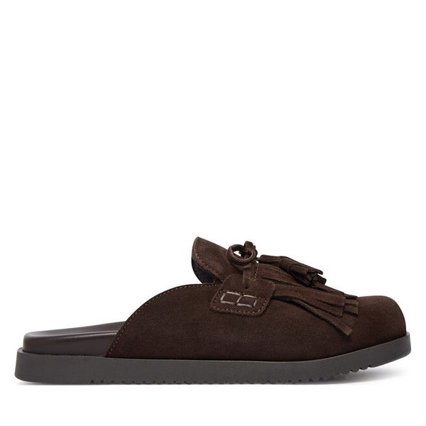 Klapki Steve Madden. Brązowe klapki Steve Madden, bez wzorów, bez obcasa. Za 519.99 zł.