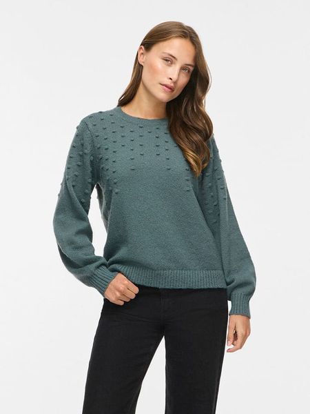 Vila Sweter "Tuli" w kolorze zielonym rozmiar: S. Zielone swetry Vila, s, z aplikacjami, bez ramiączek. Za 129.95 zł.