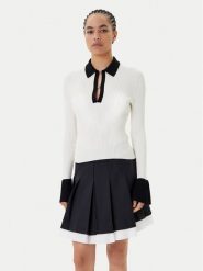 HUGO Sweter Sharro 50542608 Beżowy Slim Fit. Brązowe swetry Hugo, xl, bez wzorów, z wiskozy, bez ramiączek. Za 749.99 zł.