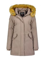 Geographical Norway Parka "Dinasty" w kolorze szarobrązowym rozmiar: M. Brązowe parki Geographical Norway, m, bez kaptura. Za 312.58 zł.