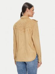 Guess Koszula Margot W4YH0C WG6T0 Brązowy Slim Fit. Brązowe koszule Guess, m, z aplikacjami, z syntetyku, bez kołnierzyka, bez ramiączek. Za 249.99 zł.