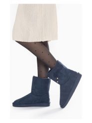 ISLAND BOOT Botki zimowe "Kinsac" w kolorze granatowym rozmiar: 40. Niebieskie botki Island Boot, na zimę, bez wzorów, z materiału, bez obcasa, bez zapięcia. Za 153.34 zł.