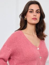 CXL by Christian Lacroix Kardigan w kolorze jasnoróżowym rozmiar: onesize. Różowe kardigany CXL by Christian Lacroix, bez wzorów, z wełny. Za 195.77 zł.