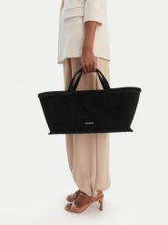 GINO ROSSI Torebka EO-LA224-19153B Czarny. Czarne torebki klasyczne Gino Rossi, bez wzorów, ze skóry, bez dodatków. Za 499.99 zł.