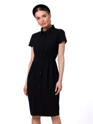 Stylove Sukienka w kolorze czarnym rozmiar: M. Czarne sukienki Stylove, m, bez wzorów, bez kołnierzyka, bez ramiączek, midi. Za 268.55 zł.
