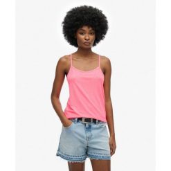 Top Strappy Studios. Czerwone topy Superdry, s, bez wzorów, bez kołnierzyka, bez ramiączek. Za 101.55 zł.