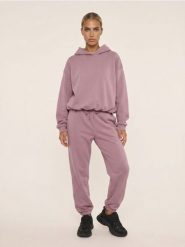 Bluza hoodie o fasonie bombki z bawełną Active - różowy. Czerwone bluzy Sinsay, l, bez wzorów, z bawełny, bez kaptura. Za 49.99 zł.