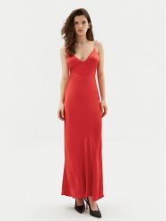 BARDOT Sukienka koktajlowa 57516DB7 Czerwony Regular Fit. Czerwone sukienki Bardot, bez wzorów, z wiskozy, wizytowe, bez kołnierzyka, bez ramiączek. Za 369.99 zł.