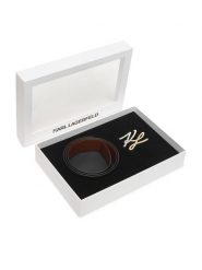 KARL LAGERFELD Pasek Damski B1W33044 Czarny. Czarne paski KARL LAGERFELD, bez wzorów, ze skóry. Za 549.99 zł.