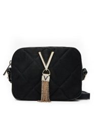 Valentino Torebka Charlotte VBS8H115 Czarny. Czarne listonoszki Valentino, bez wzorów, z materiału, bez dodatków. Za 159.99 zł.