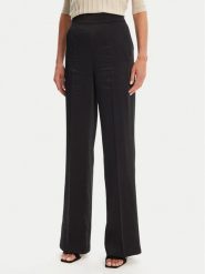 Morgan Spodnie palazzo 251-PVTEO.F Czarny Wide Leg. Czarne spodnie materiałowe Morgan, bez wzorów, z materiału. Za 249.99 zł.