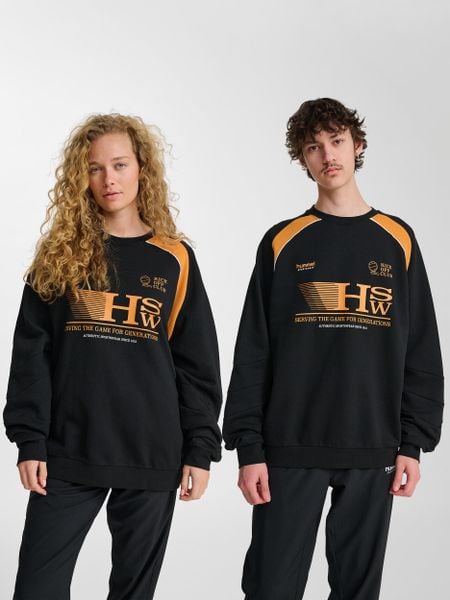Bluza oversize Hummel Crew HSW. Czarne bluzy Hummel, s, bez wzorów, z bawełny, bez kaptura. Za 190.00 zł.