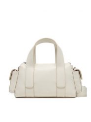 Calvin Klein Torebka Webbing Strap Pocket Bag LV04F3291G Biały. Białe torebki klasyczne Calvin Klein, bez wzorów, ze skóry, bez dodatków. Za 489.99 zł.