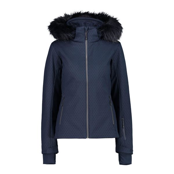 Kurtka narciarska damska CMP 31W0196F. Niebieskie kurtki narciarskie CMP, bez wzorów, z elastanu, z kapturem, narciarskie. Za 509.99 zł.