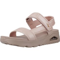 Sandały SKECHERS UNO Rose. Brązowe sandały Skechers, bez wzorów, z syntetyku, sportowe, bez obcasa, bez zapięcia. Za 292.99 zł.