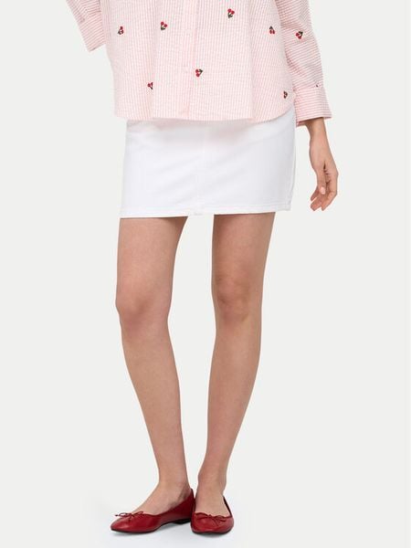 ONLY Spódnica jeansowa Stella 15339630 Biały Regular Fit. Białe spódnice Only, m, bez wzorów, z bawełny. Za 106.99 zł.