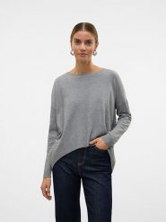 Vero Moda Sweter w kolorze szarym rozmiar: S. Szare swetry Vero Moda, s, bez wzorów, z włókna, bez ramiączek. Za 70.41 zł.