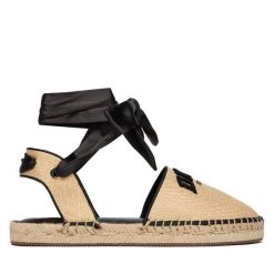 Espadryle DKNY. Brązowe espadryle DKNY, bez wzorów, bez obcasa, bez zapięcia. Za 579.99 zł.