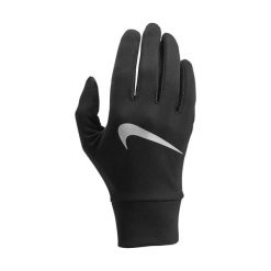 Lekkie Rękawiczki DriFIT Dla Kobiet. Czarne rękawiczki Nike, bez wzorów, sportowe. Za 209.99 zł.