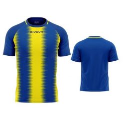 Koszulka Sportowa Givova Stripe Royal Żółta - Lekka i Oddychająca. Niebieskie koszulki sportowe Givova, bez wzorów, bez ramiączek, do piłki nożnej. Za 96.00 zł.