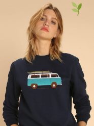 WOOOP Bluza "Blue Van" w kolorze granatowym rozmiar: L. Niebieskie bluzy Wooop, l, bez wzorów, bez kaptura. Za 103.45 zł.