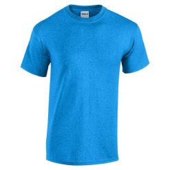 Ciężka Bawełniana Koszulka Z Krótkim Rękawem Dla Dorosłych Unisex. Niebieskie bluzki GILDAN, l, bez wzorów, z bawełny, sportowe, bez kołnierzyka, bez ramiączek. Za 30.99 zł.