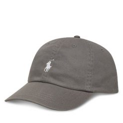 Czapka z daszkiem Polo Ralph Lauren. Szare czapki Polo Ralph Lauren, bez wzorów. Za 259.99 zł.